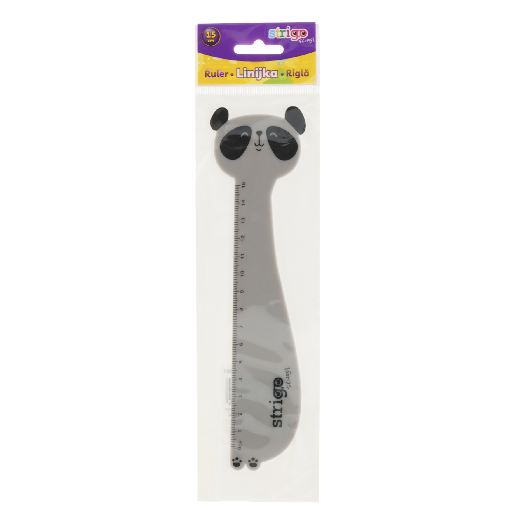 Rigla Strigo plastic Panda 15 cm SSC361