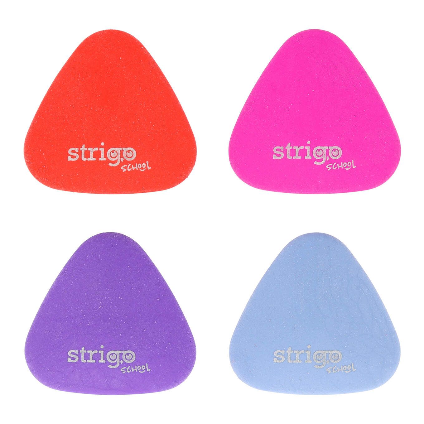 Guma de sters Strigo triunghiulara  4 culori  SSC419
