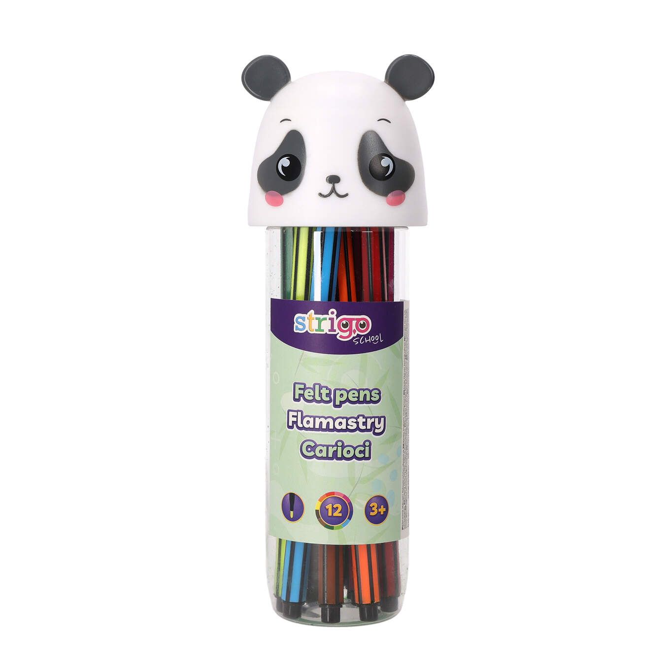 Strigo carioci lavabile 12 culori  cutie Panda  SSC476