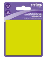 Notite Adezive Strigo 75x75mm galben neon 50 file SSN032