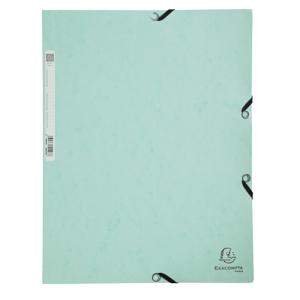 Dosar plic Exacompta Aquarel  A4  carton  inchidere elastic  verde