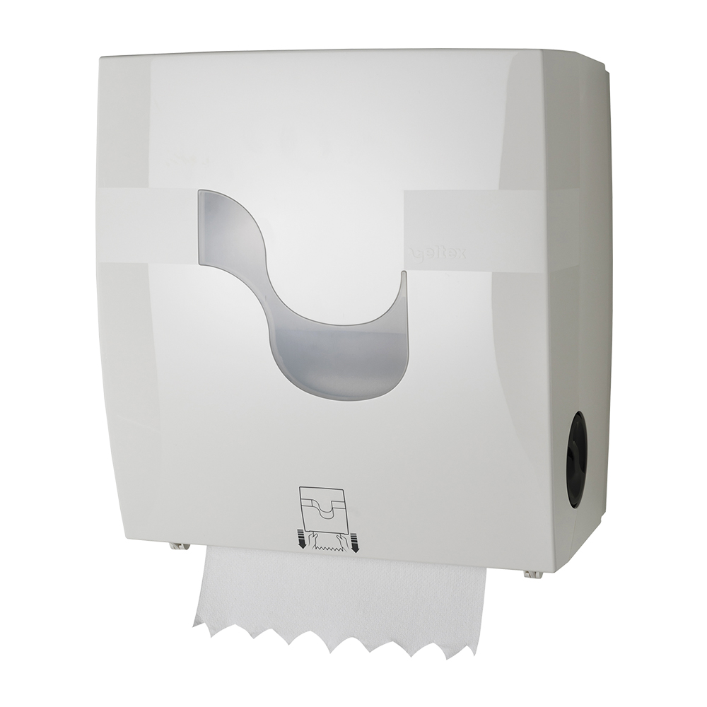 Dispenser Celtex  Megamini New Formatic  pentru prosoape in rola  manual  autocut  alb