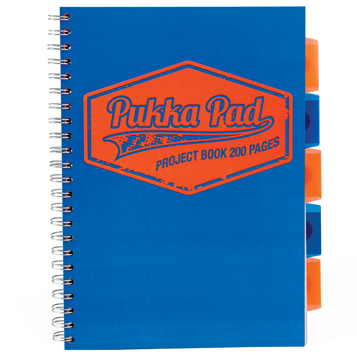 Caiet cu spirala si separatoare pukka pads project book neon a4 200 pag matematica albastru