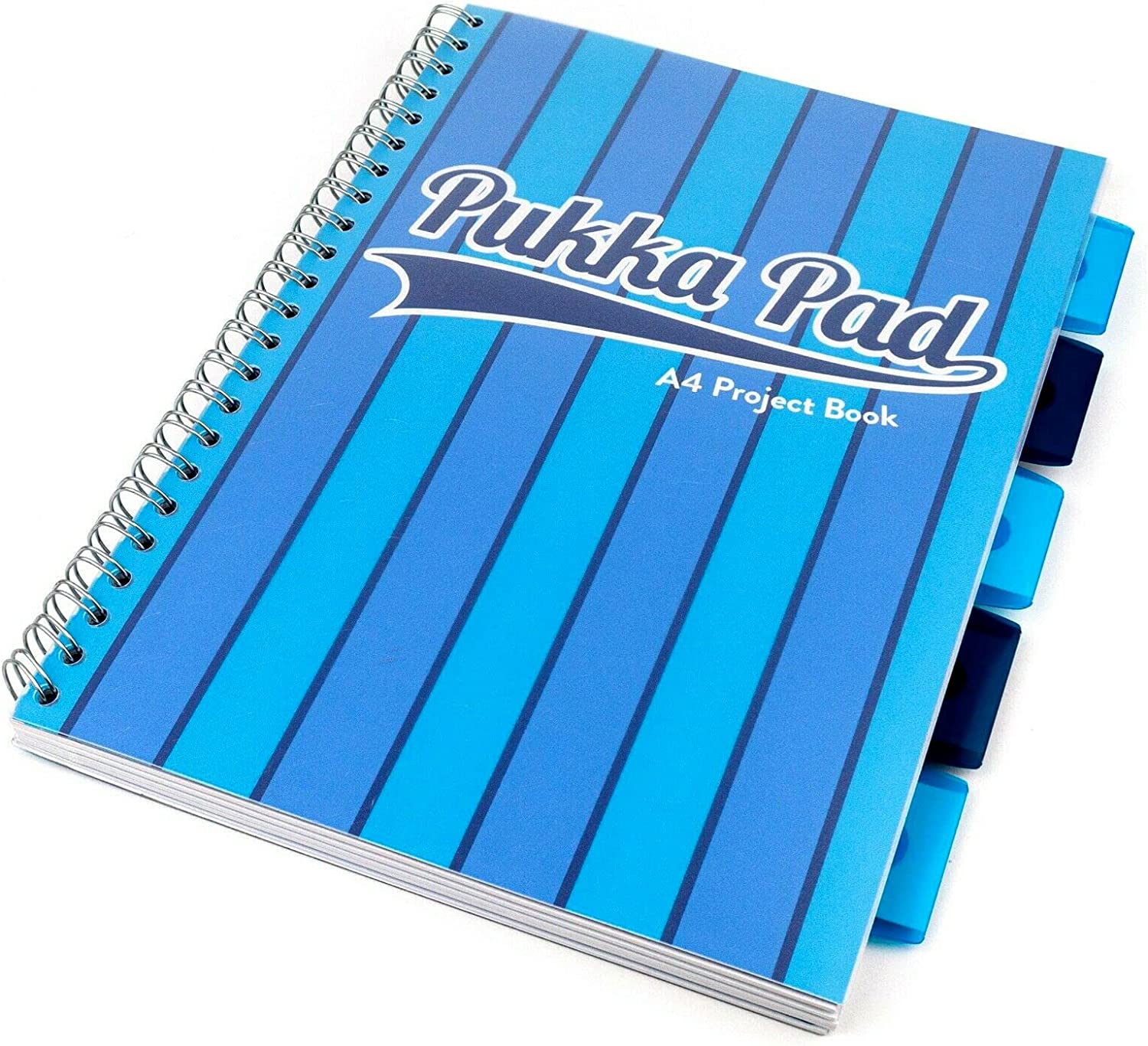 Caiet cu spirala si separatoare Pukka Pads Project Book Vogue 200 pag dictando A4 albastru