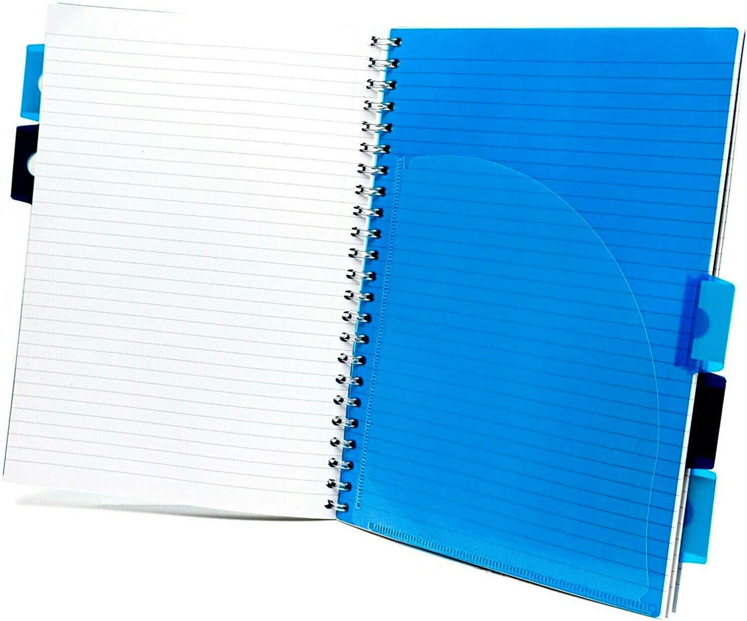 Caiet cu spirala si separatoare pukka pads project book vogue 200 pag dictando a5 albastru
