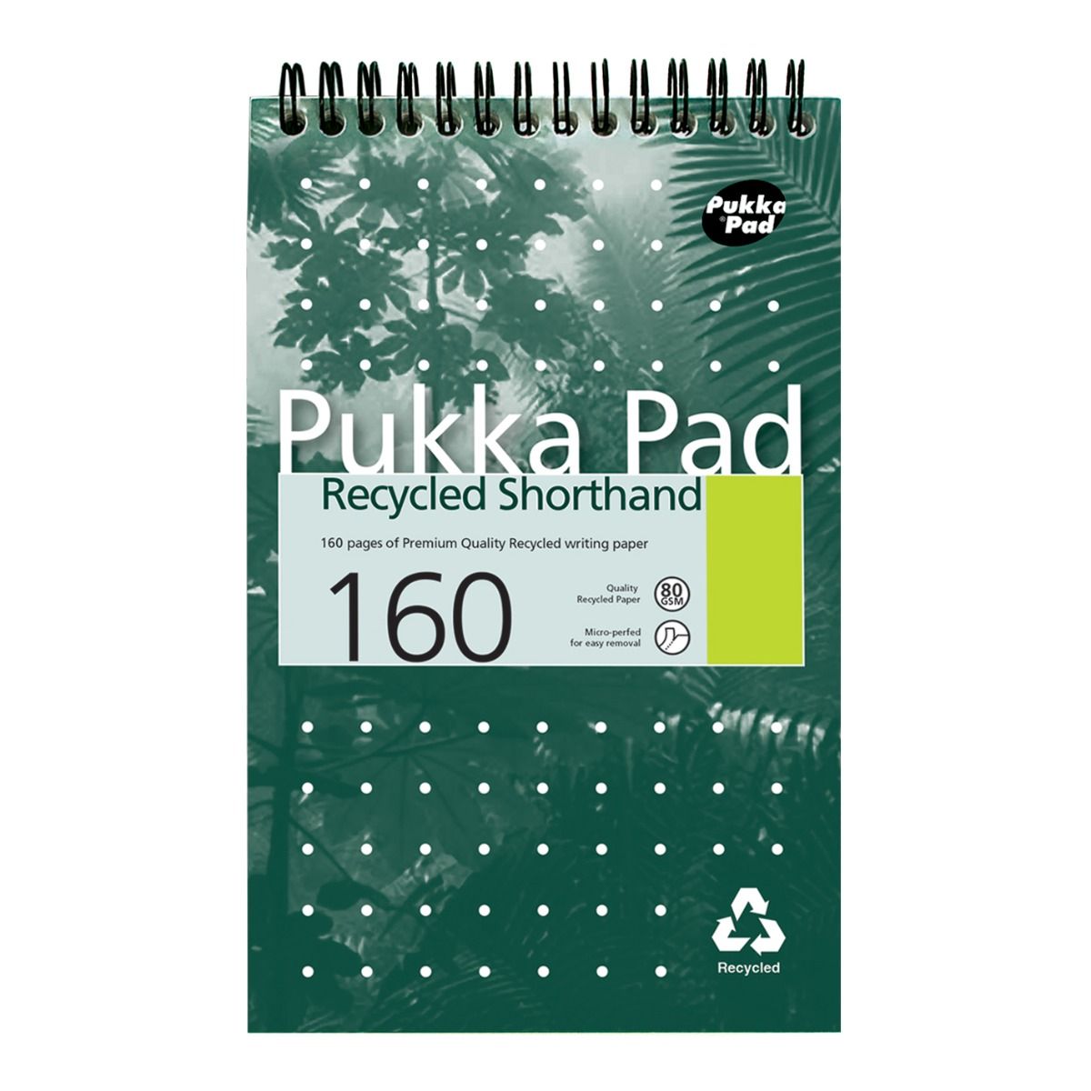 Caiet cu spirala pukka pads recycled pad 128 x 203mm 160 pag hartie 80 g 100% reciclata coperti cartonate