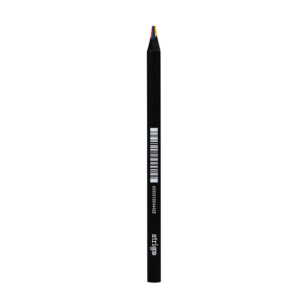Creioane colorate multicolor  Strigo  lemn negru  36 bucati