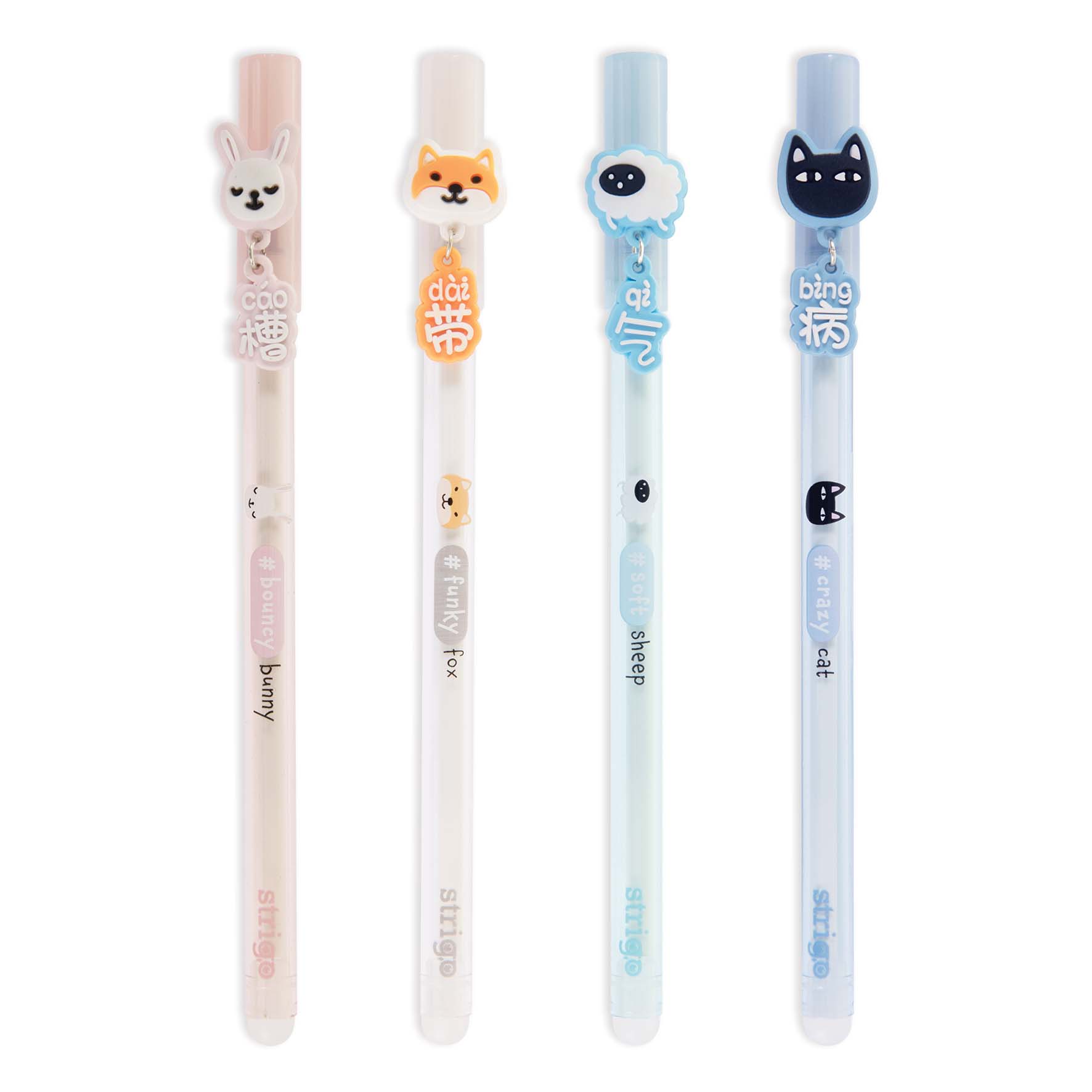 Set 4 pixuri Strigo cerneala cu stergere  Hashtag