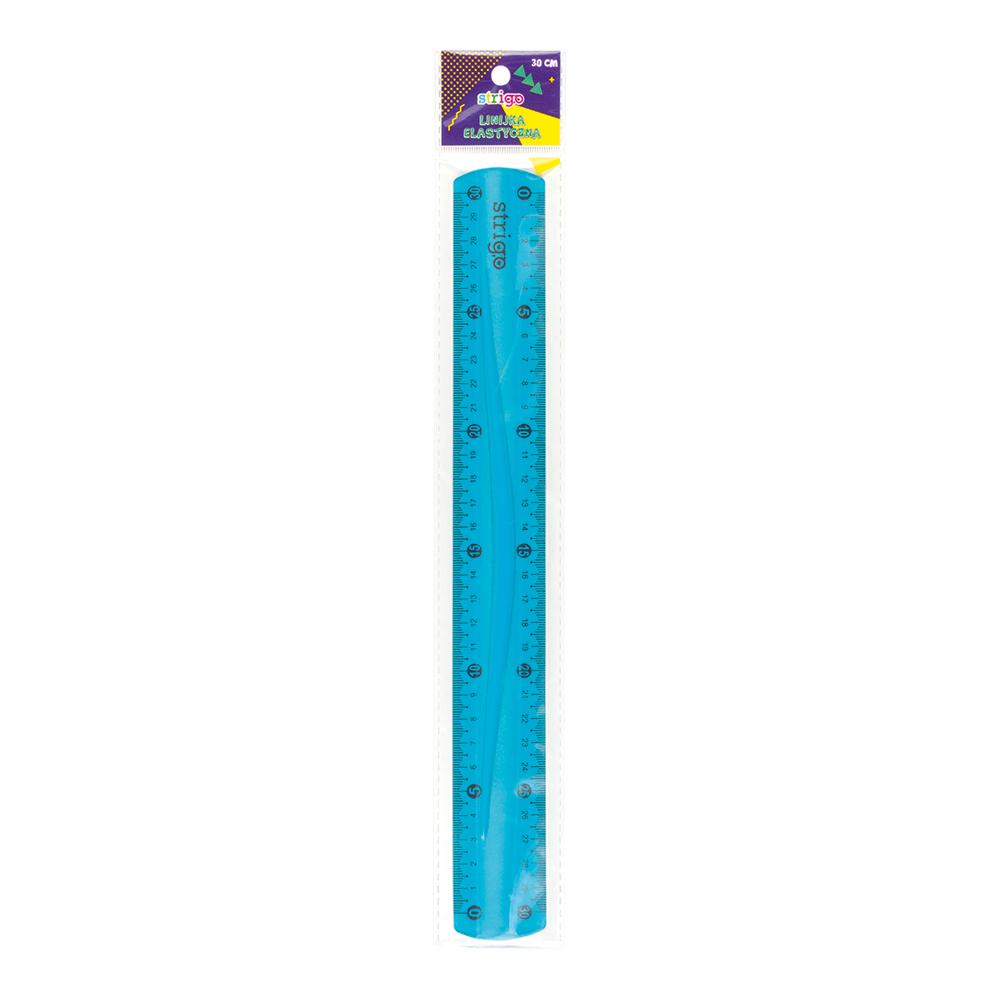 Rigla strigo flexibila 30 cm albastru