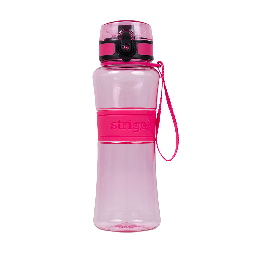 Sticla de baut  Strigo  cu manson silicon  Roz