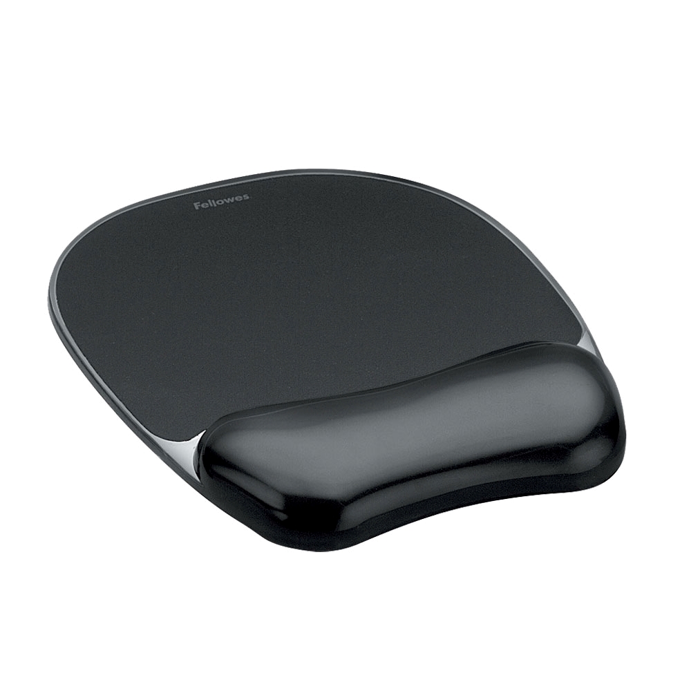 Mouse pad ergonomic cu gel Fellowes Crystal negru Fellowes imagine 2022 caserolepolistiren.ro