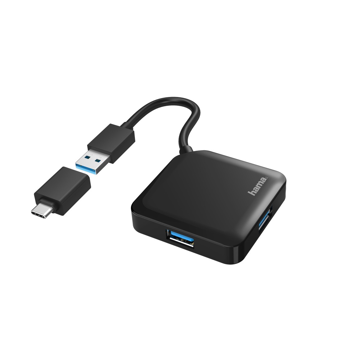 Hama Hub USB  4 porturi  USB 3.2 Gen 1  5 Gbit/s  adaptor USB-C