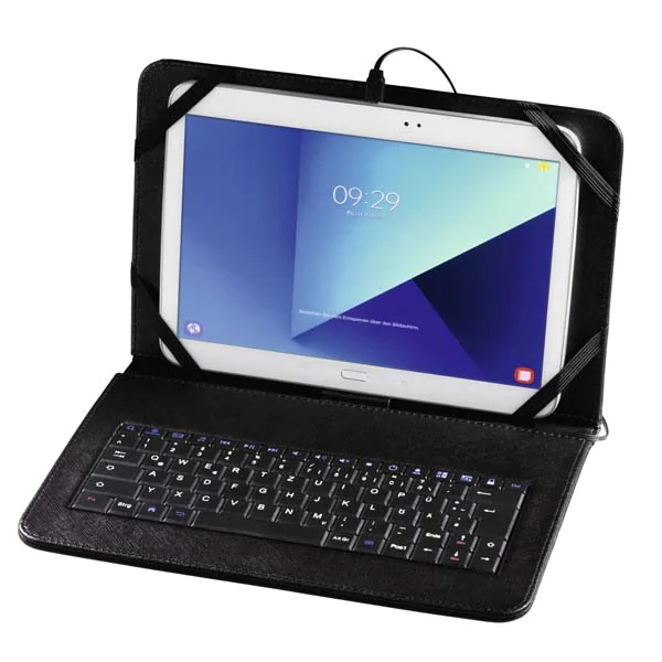 Husa Flip Cover cu tastatura pentru tableta 10.1 inch HAMA U8182501 Negru Hama imagine 2022 depozituldepapetarie.ro