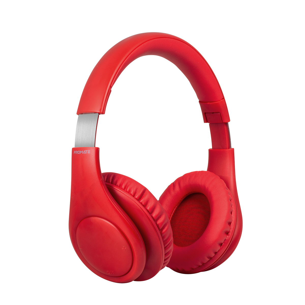 Casti Wireless Promate Plush OverEar Bluetooth Rosu Promate imagine 2022 depozituldepapetarie.ro