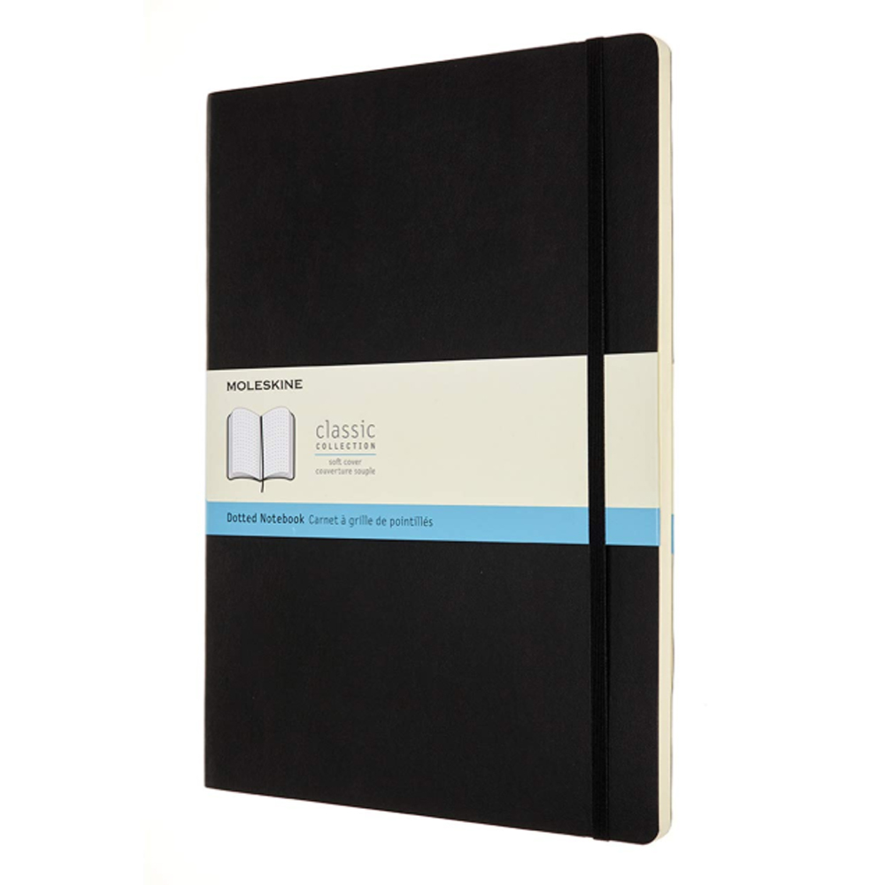 Agenda Moleskine Classic Dotted Paper Notebook Soft Cover Black 29.7 x 21 cm punctata 192 file Moleskine imagine 2022 depozituldepapetarie.ro