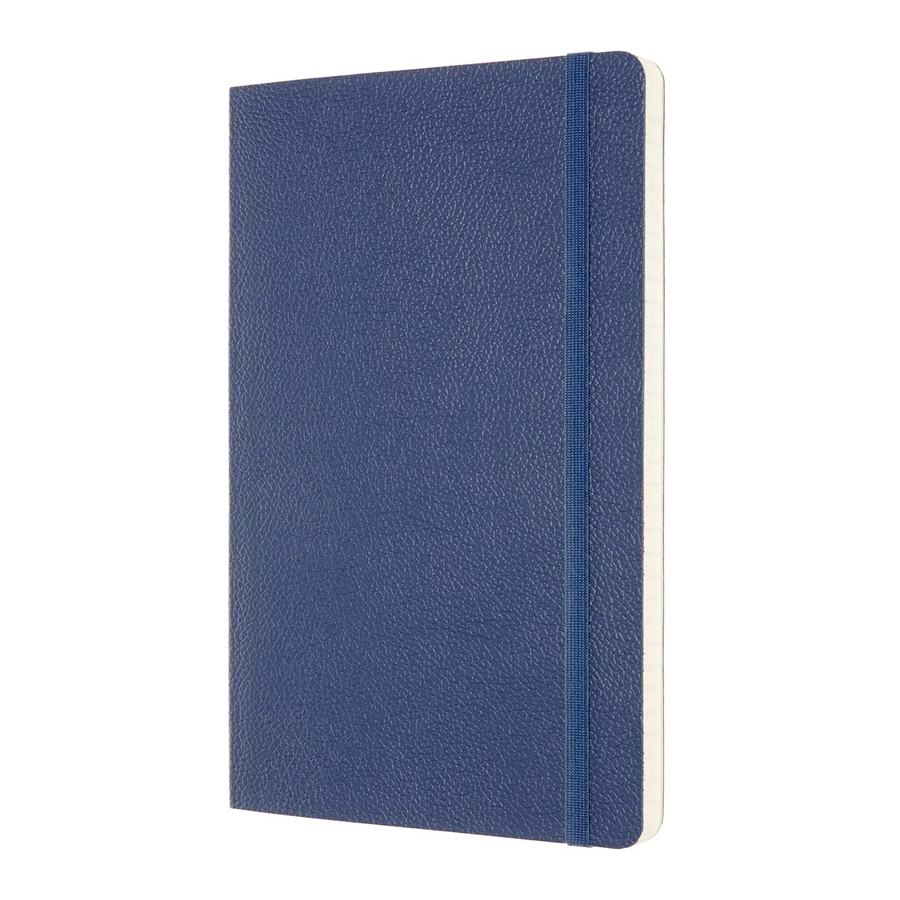 Agenda moleskine classic italian leather soft cover large forget me not blue 21 x 13 cm dictando 176 file