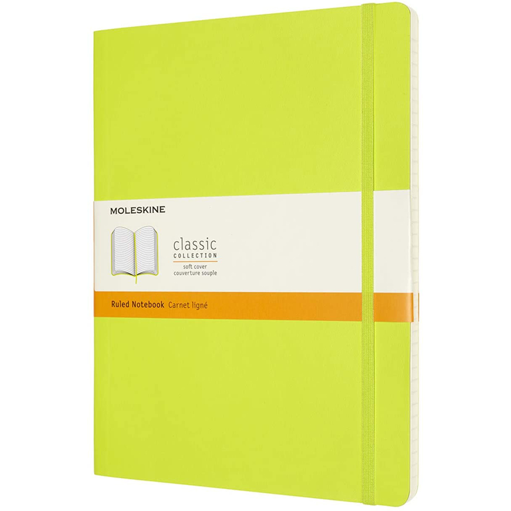 Agenda Moleskine Lemon Green Extra Large Ruled Notebook Soft 25 x 25 cm dictando 240 file Moleskine imagine 2022 depozituldepapetarie.ro