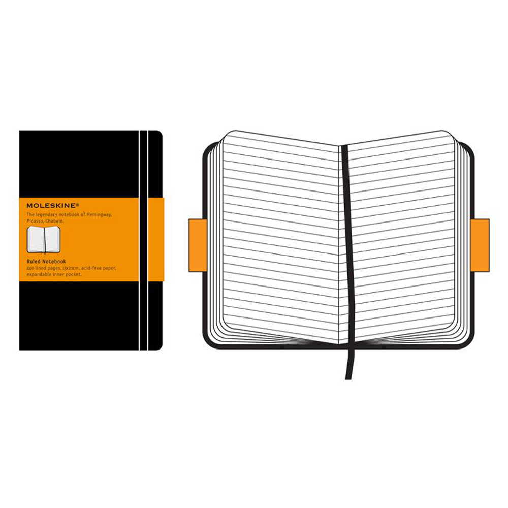 Agenda Moleskine Ruled Notebook Large 21 x 13 cm dictando 240 file Moleskine imagine 2022 depozituldepapetarie.ro