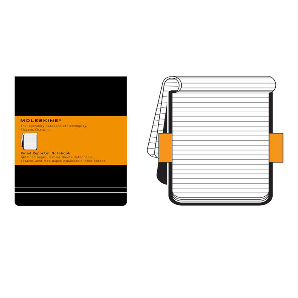 Agenda Moleskine Ruled Reporter Notebook Pocket 14 x 9 cm dictando 192 file Moleskine imagine 2022 depozituldepapetarie.ro