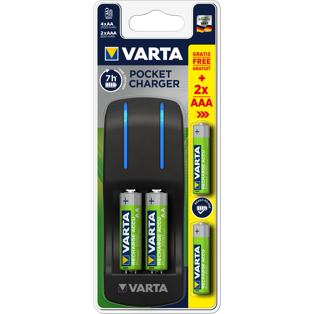 Incarcator acumulatori varta pocket 4 acumulatori inclusi