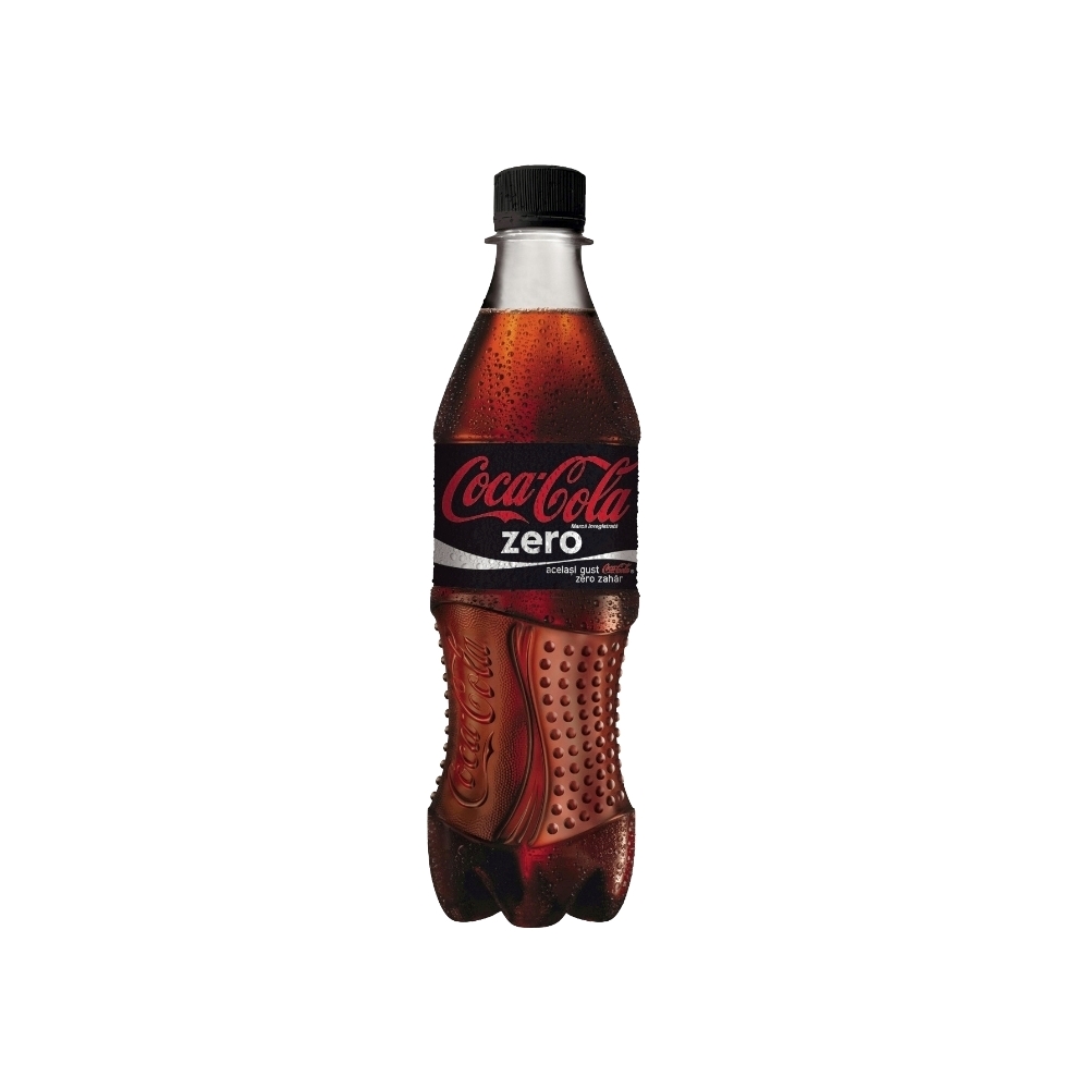 Bautura racoritoare carbogazoasa Coca-Cola Zero 0.5 l 12 sticle/bax Coca Cola imagine 2022 depozituldepapetarie.ro