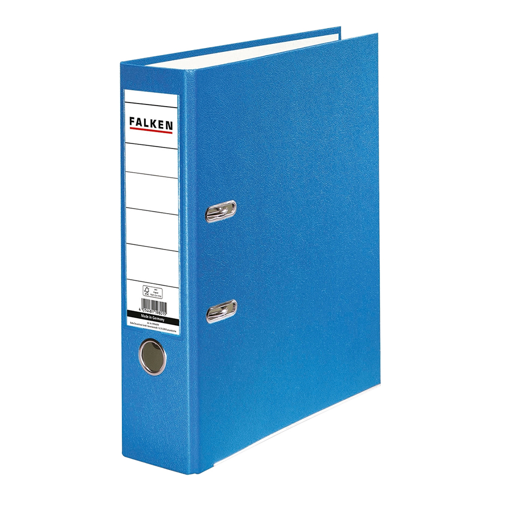 Biblioraft Falken plastifiat 80 mm bleu