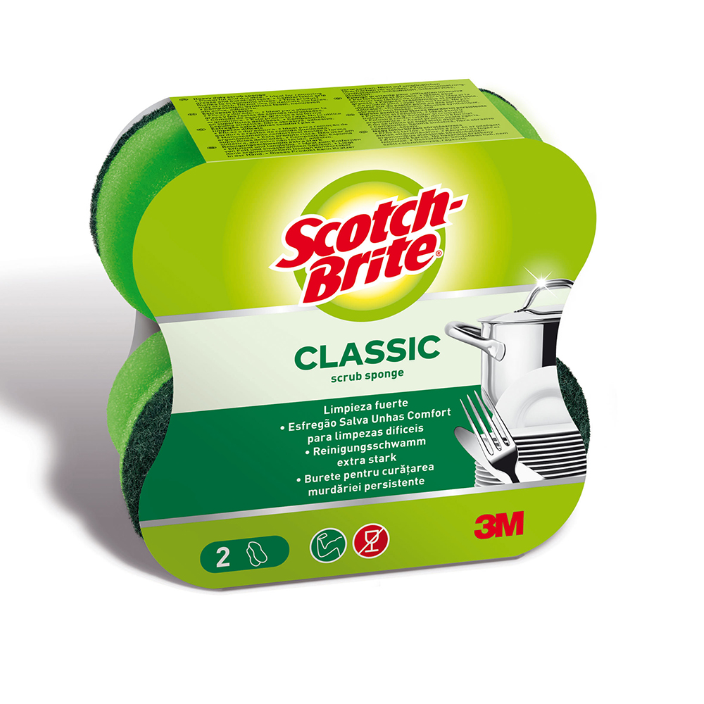 Burete scotch-brite ergonomic confort 2 bucati/set
