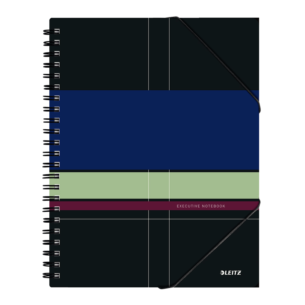 Caiet de birou leitz executive be mobile pp a4 cu spira dictando negru/violet