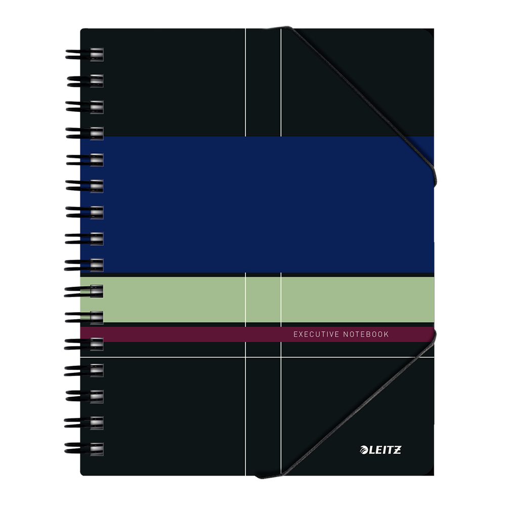 Caiet de birou leitz executive be mobile pp a5 cu spira dictando negru/violet