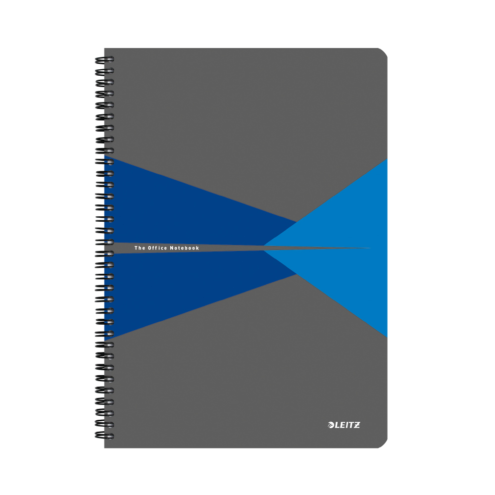 Caiet de birou Leitz Office  PP  A5  cu spira  matematica  albastru