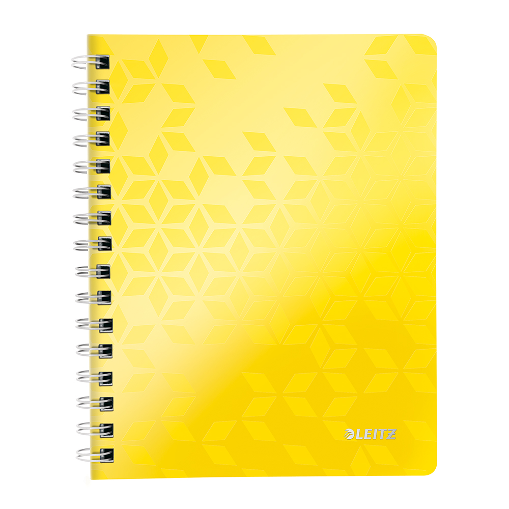 Caiet de birou leitz wow pp a5 cu spira matematica portocaliu metalizat