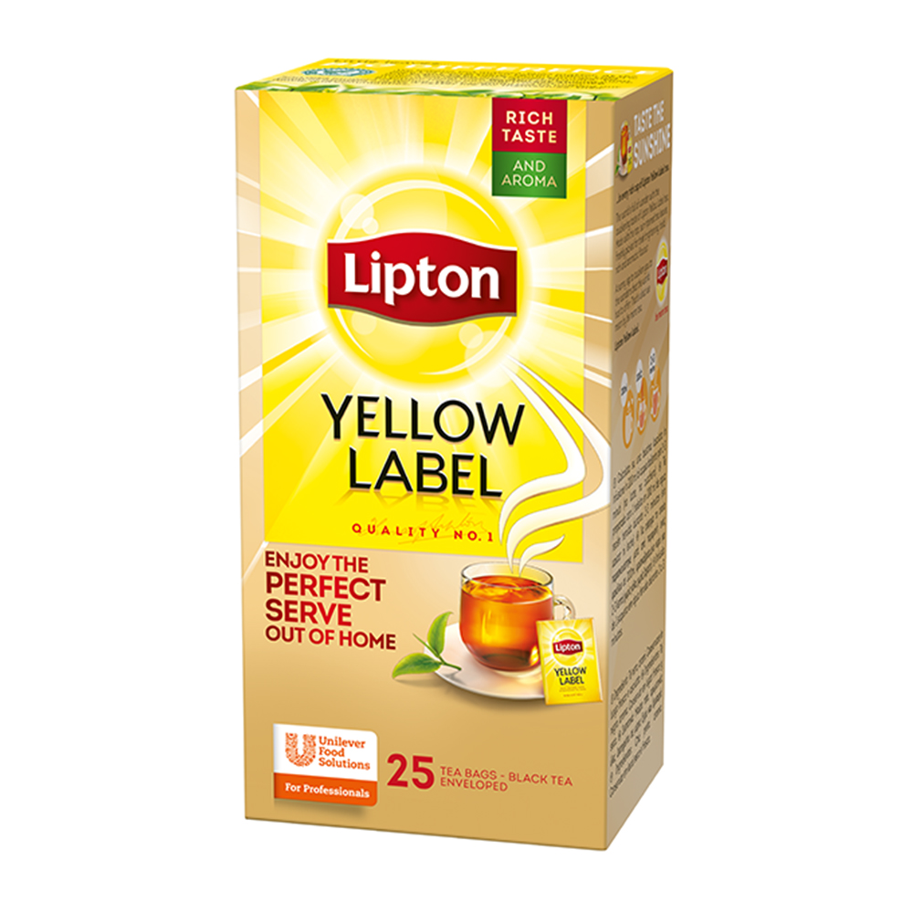 Ceai negru Lipton Classic Yellow Label 25 plicuri Lipton imagine 2022 depozituldepapetarie.ro