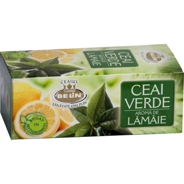 Ceai verde cu lamaie Belin 20 plicuri/cutie Belin imagine 2022 depozituldepapetarie.ro