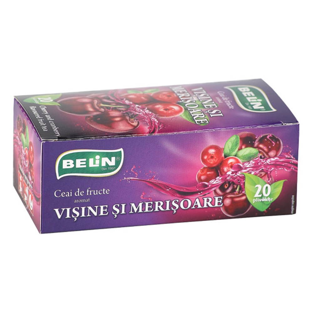 Ceai visine si merisoare Belin 20 plicuri/cutie Belin imagine 2022 depozituldepapetarie.ro