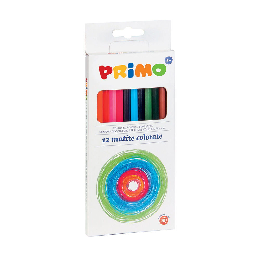 Creioane colorate Morocolor Primo 12 culori/cutie Morocolor imagine 2022 depozituldepapetarie.ro