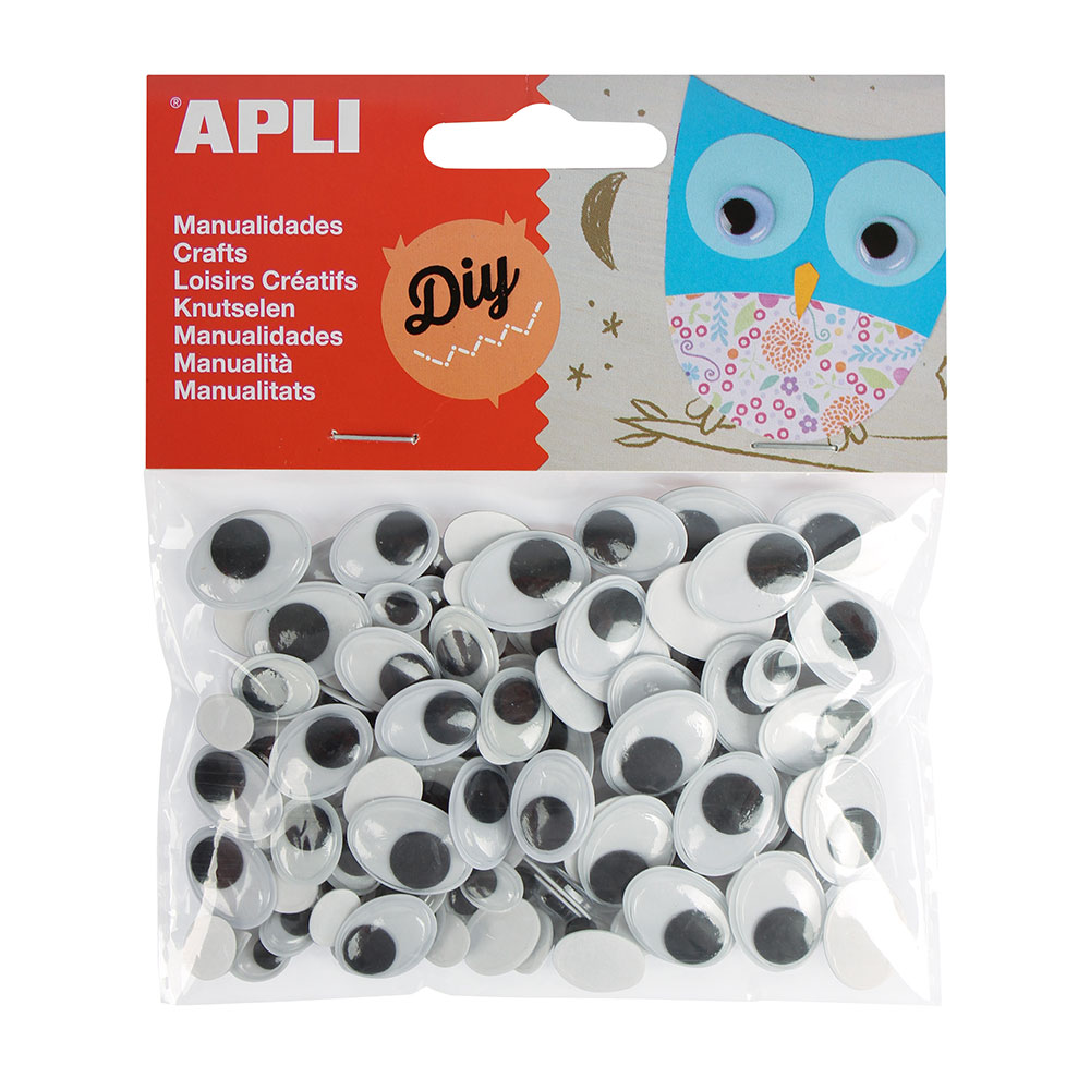 Set ochisori adezivi Apli  ovali  negru  100 bucati/set