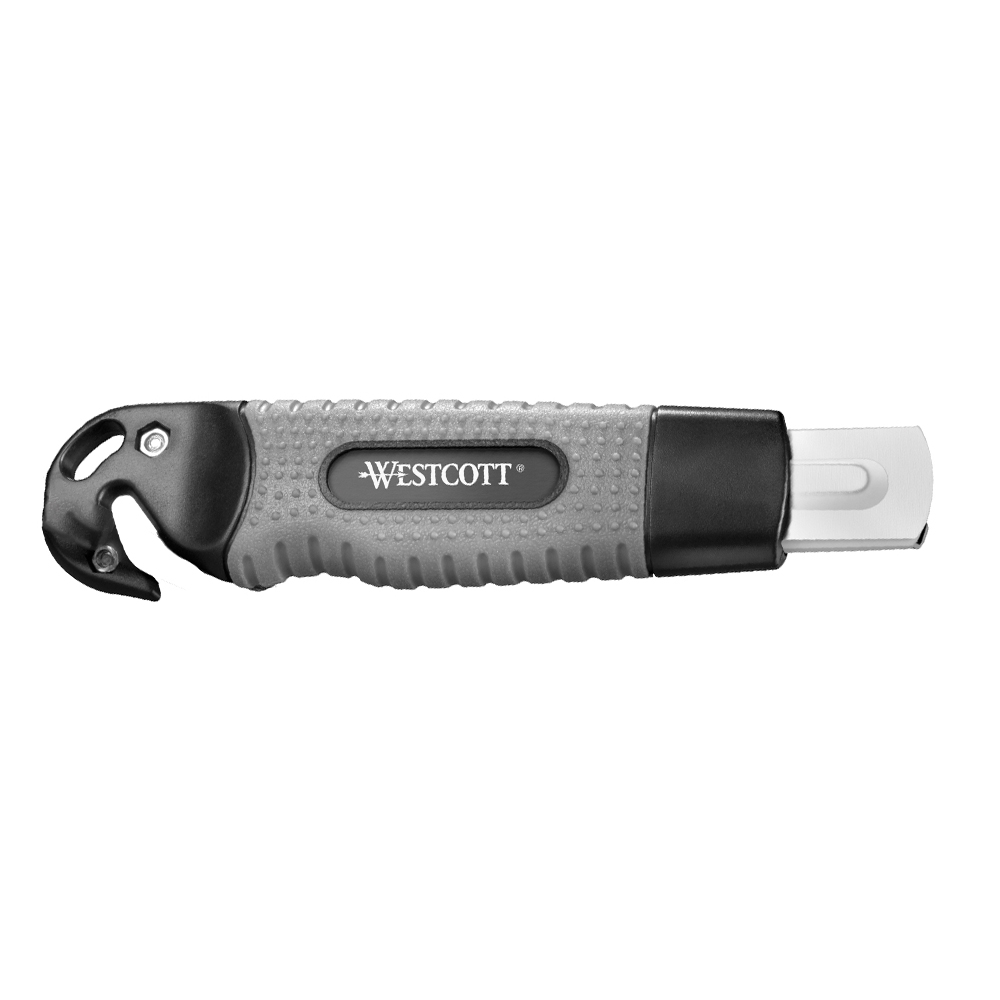 Cutter profesional Westcott  latime lama - 18 mm  maner pentru dezambalare