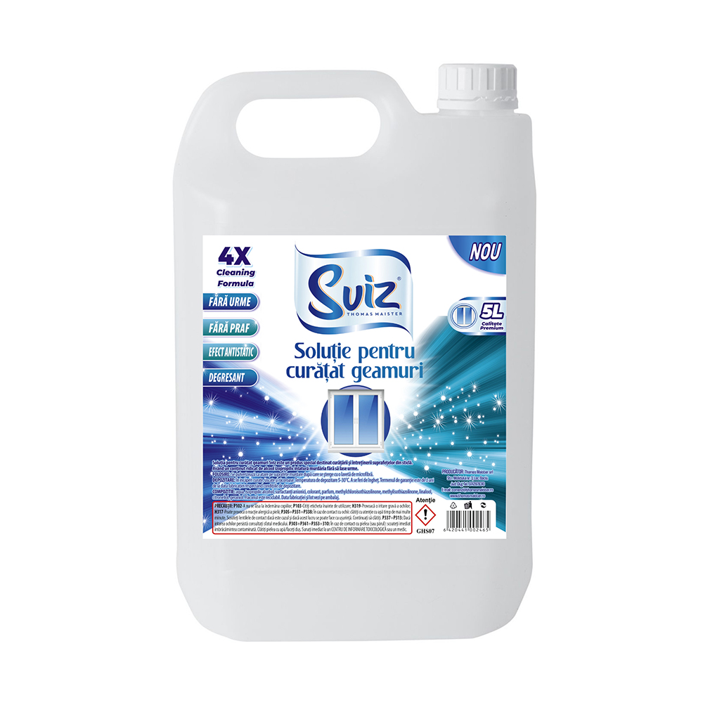 Detergent pentru spalat geamuri Glass Cleaner Thomas Maister cu alcool 5 litri Accesorii