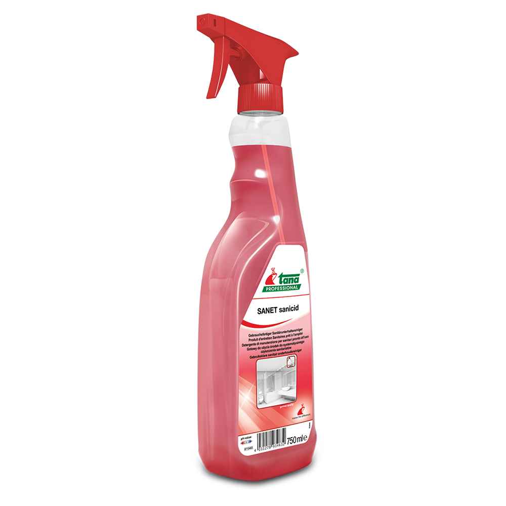 Detergent pentru baie sanet sanicid 750 ml utilizare usoara specific spatiilor sanitare
