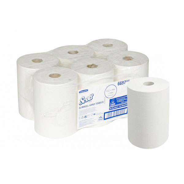 Rezerva prosoape in rola Kimberly-Clark Scott Slim XL  1 strat  190 m  6 role/bax