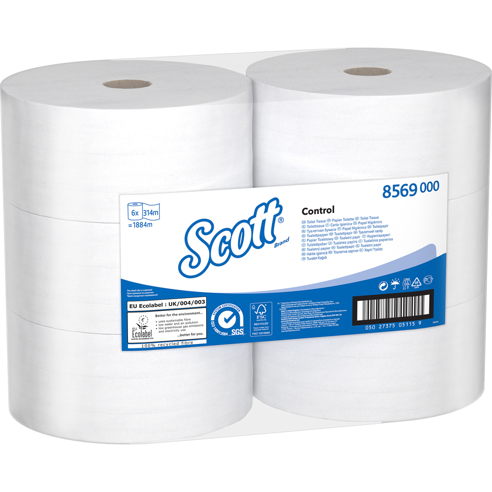 Rola hartie igienica derulare centrala Kimberly-Clark  2 straturi  314 m  6 role/bax