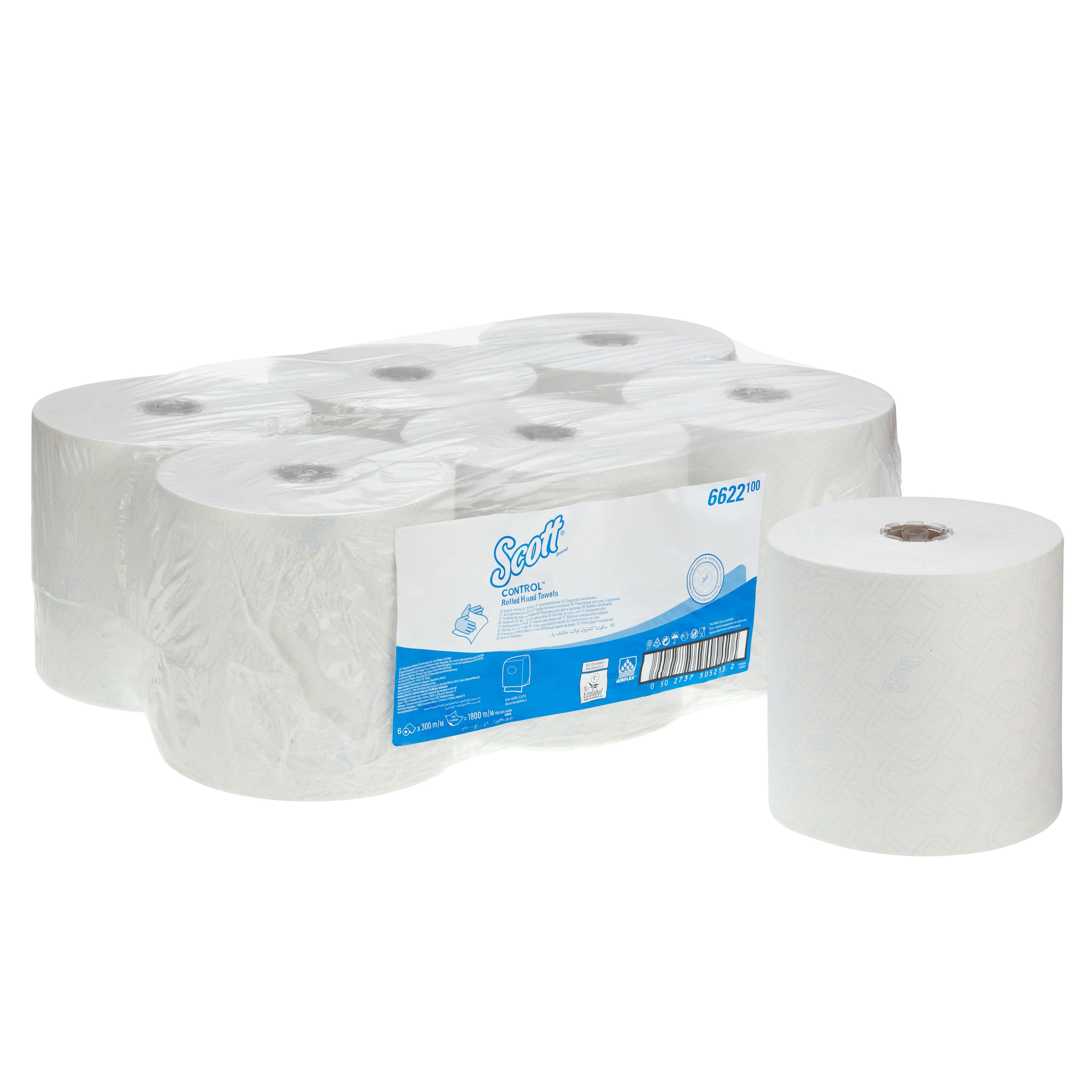 Rola prosop autocut  Kimberly Clark  Scott Control  1 strat  alb  300 metri  6 role/set