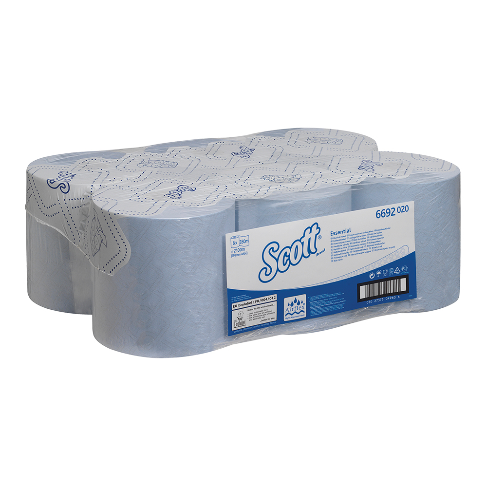 Rola prosop autocut  Kimberly Clark  Scott Max  1 strat  albastru  350 metri  6 role/set