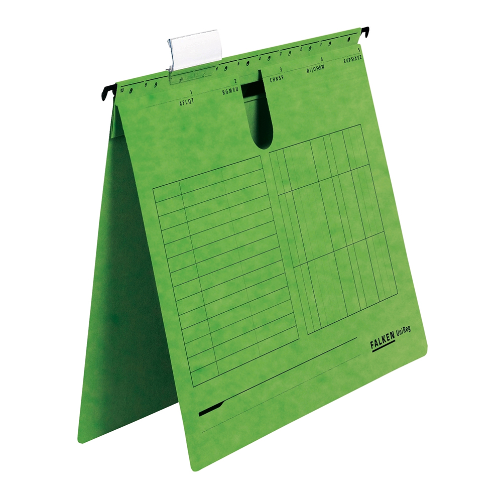 Dosar cu sina Falken  carton  verde  25 bucati/cutie