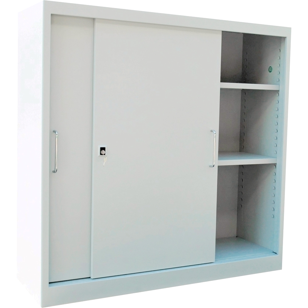 Dulap metalic Ceha  gri  120x42x120 cm  2 usi culisante si 2 polite