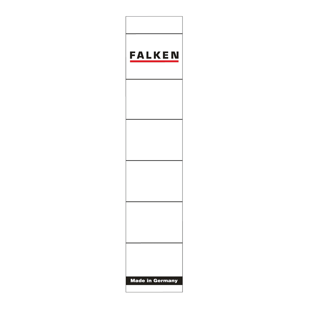 Etichete Falken autoadezive pentru bibliorafturi 36 x 190 mm alb Falken