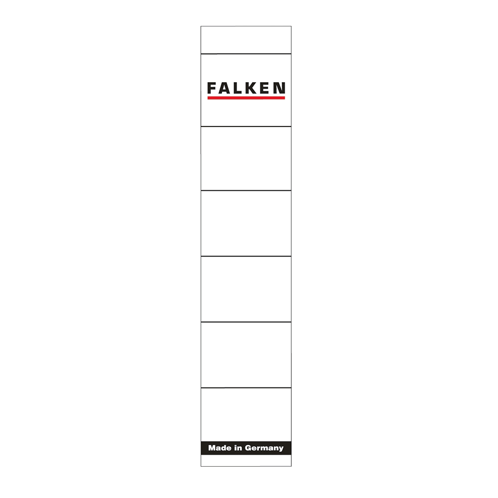 Etichete Falken autoadezive  pentru bibliorafturi   36 x 190 mm  alb