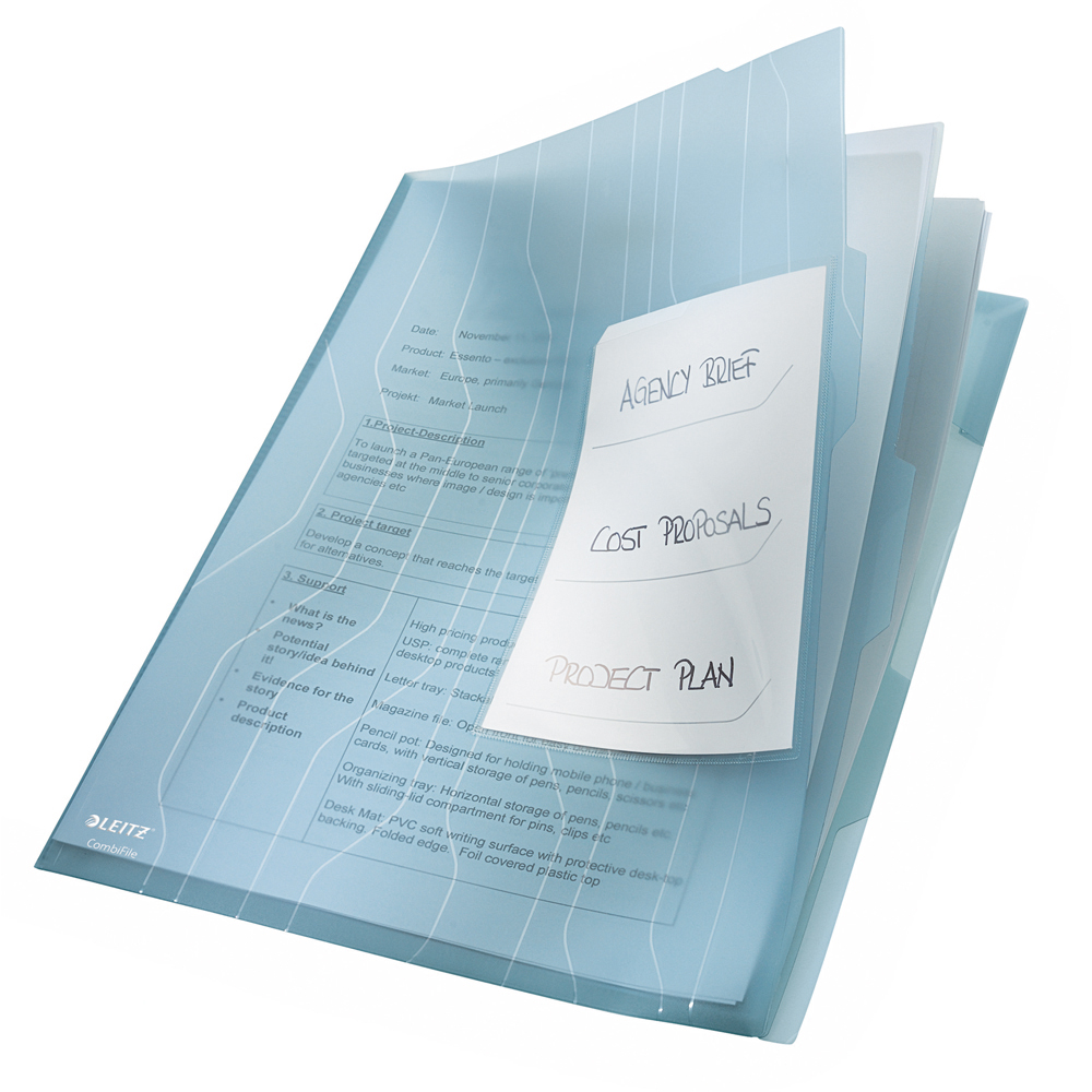 Mapa Leitz  CombiFile  separatoare  PP  A4  200 microni  transparent  3 bucati/set
