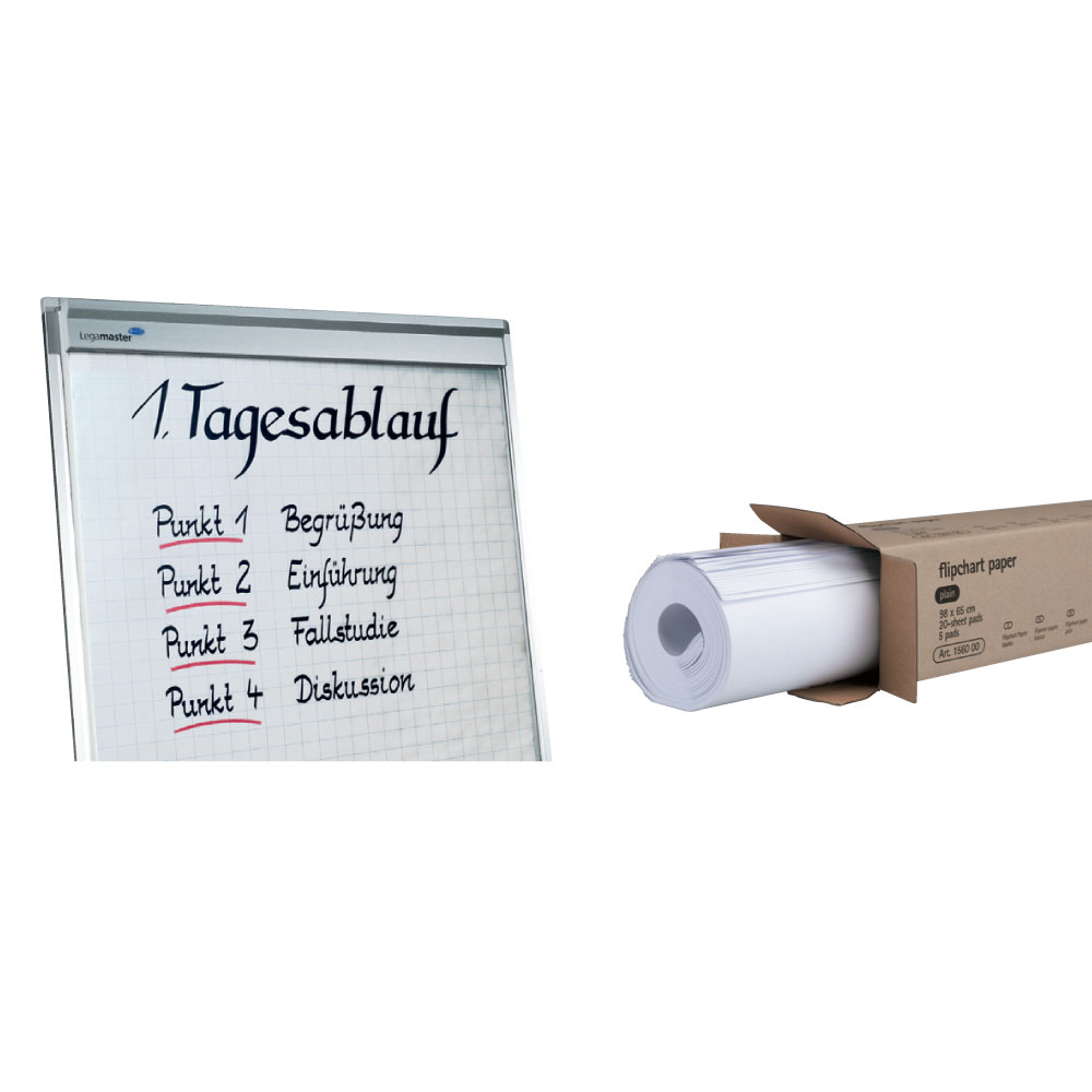 Hartie flipchart Legamaster  100x65 cm  alb  5 topuri/cutie