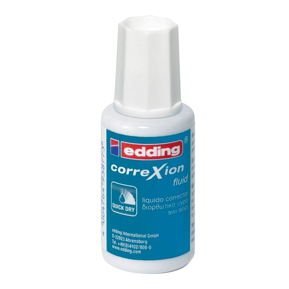 Fluid corector Edding  20 ml  pe baza de apa  aplicator cu pensula
